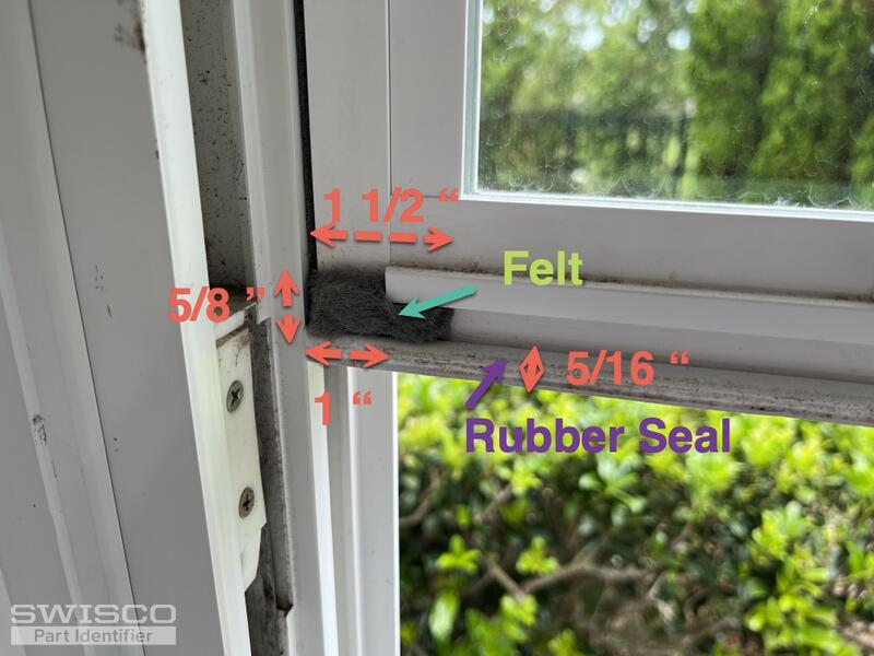 Original Condition Window Seal with Measurements