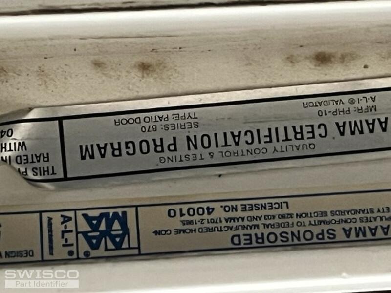 Patio door tag