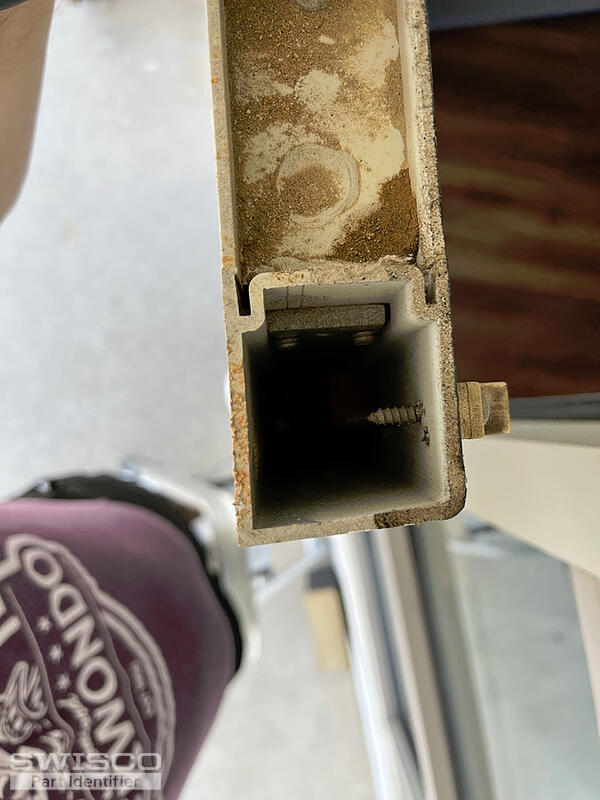 Kawneer commercial door - top of door - latch side