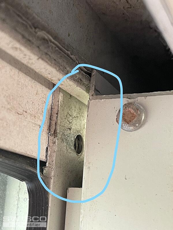 sliding glass door inside where frog can get in (2