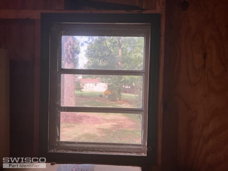shed window repair - inside shed view