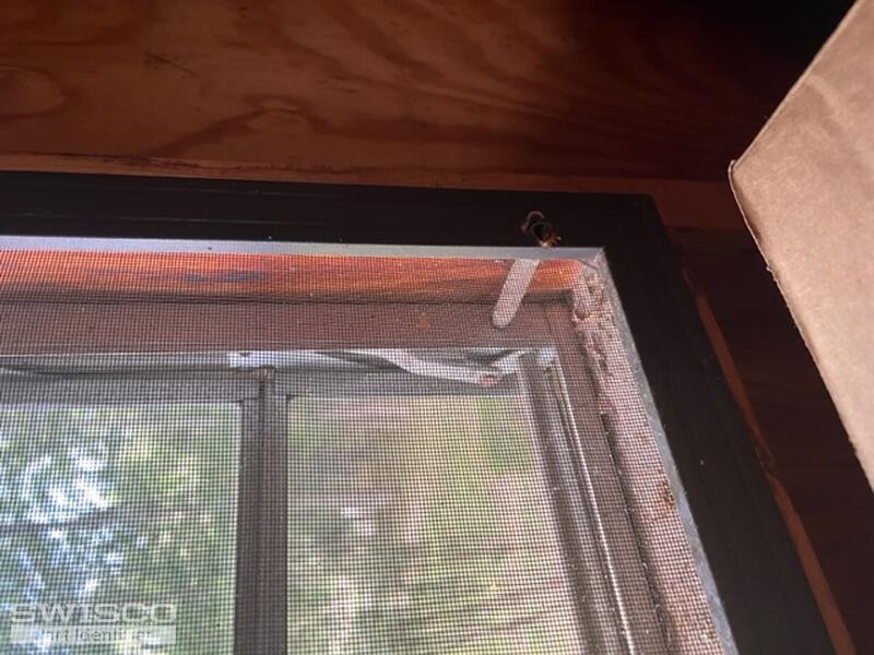 shed window repair - - note lower right hand corne