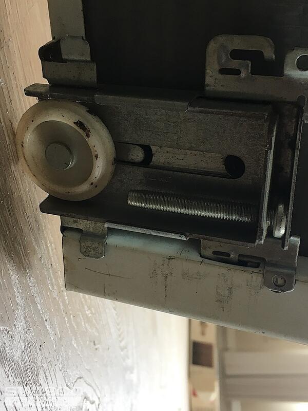 Stanley 8ft mirrored closet door bottom rollers