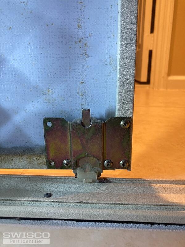closet hardware mounted on door