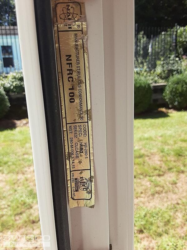 Window Mfg label