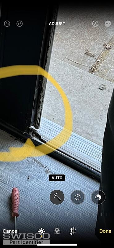 door latch area