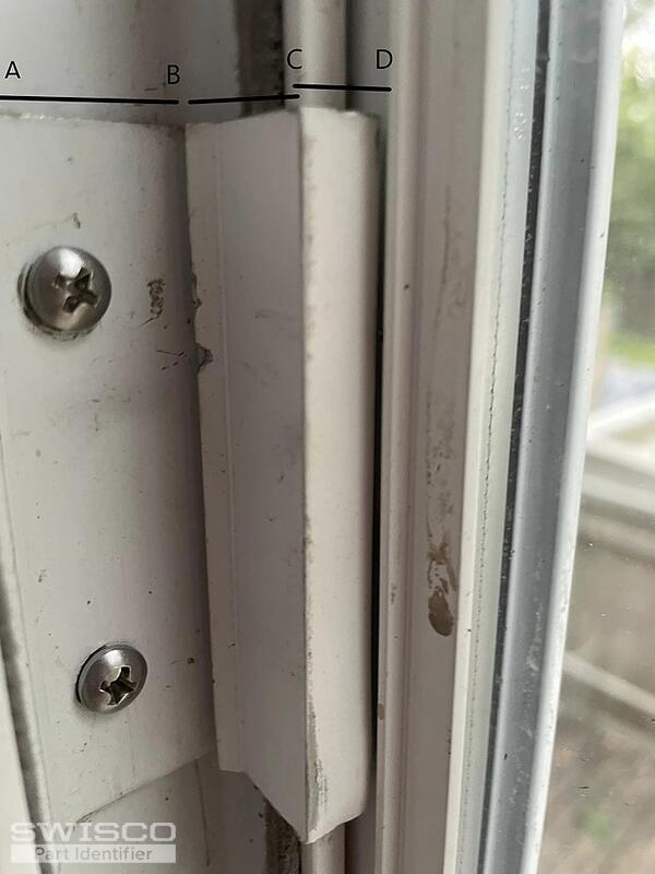 sliding glass door with lables