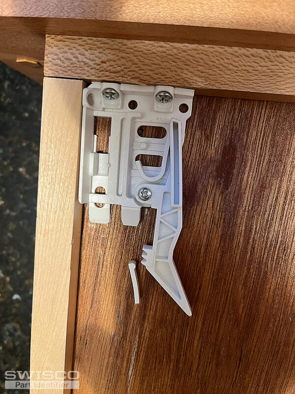 undermount drawer slide plastic front locking device