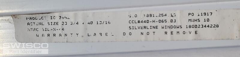 Silverline Crankout Window CCL#440-H-065 OJ