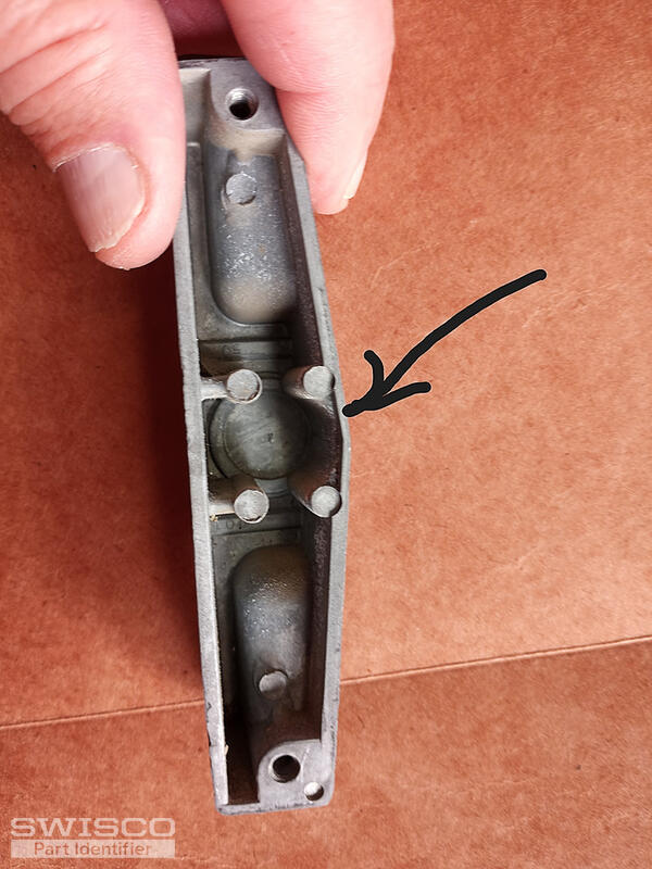 Inside view of outside handle