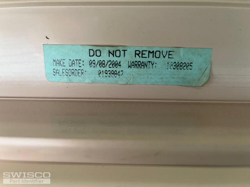Patio door label