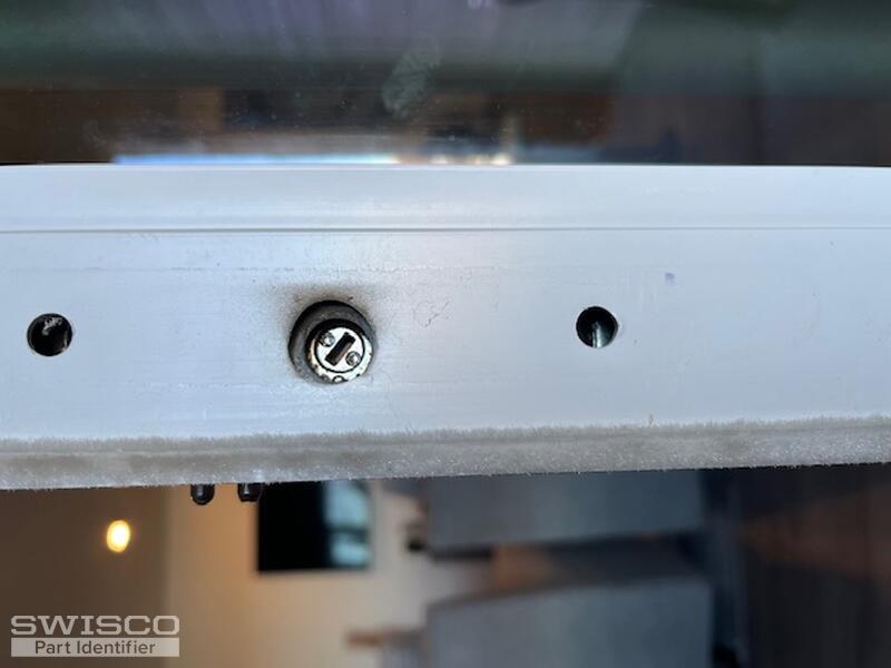Ouside view of enlarged hole for 82-310 key lock w