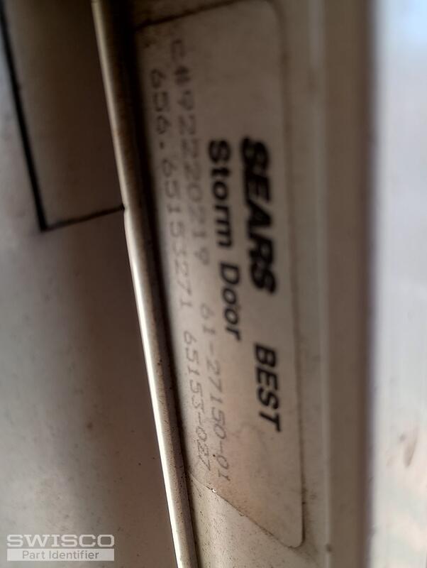 sears best storm door sticker