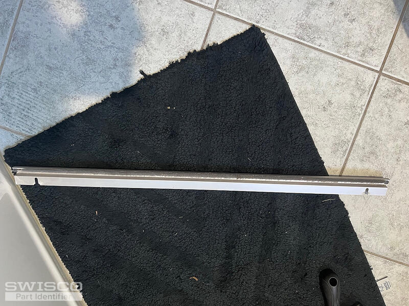 uninstalled shower door rail