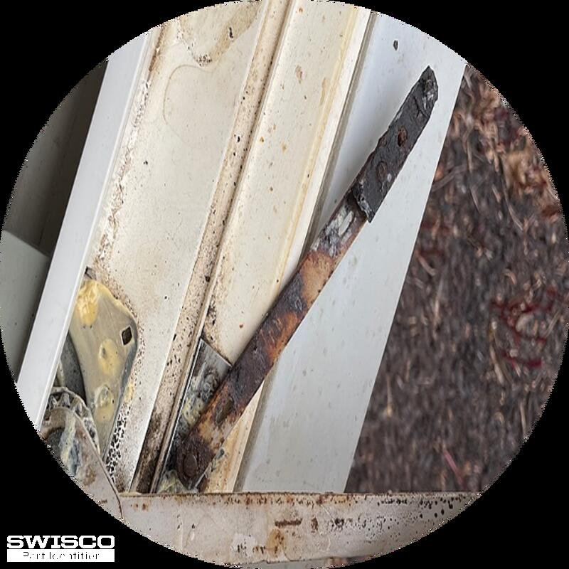 rusted casement hinge arm