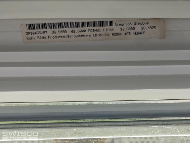 Simonton Window Mfg Label