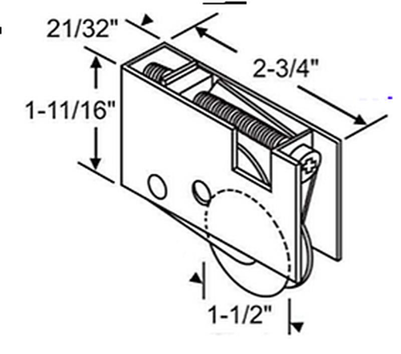 Sliding patio door roller