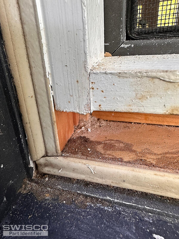 weatherstripping inside frame