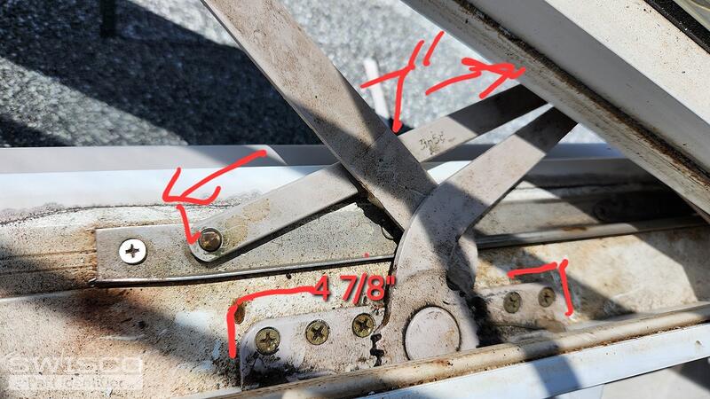 casement operator and hinge
