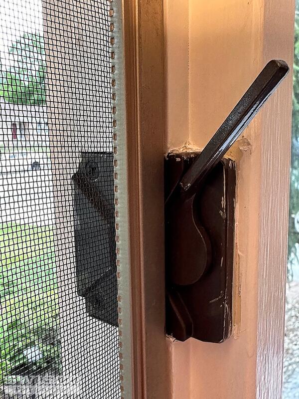 old style casement lock installed