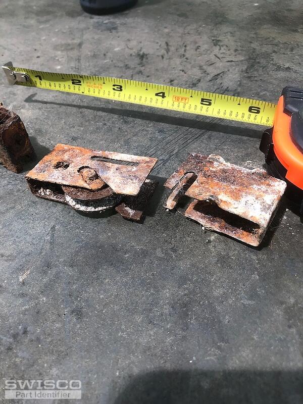 rusted roller assembly