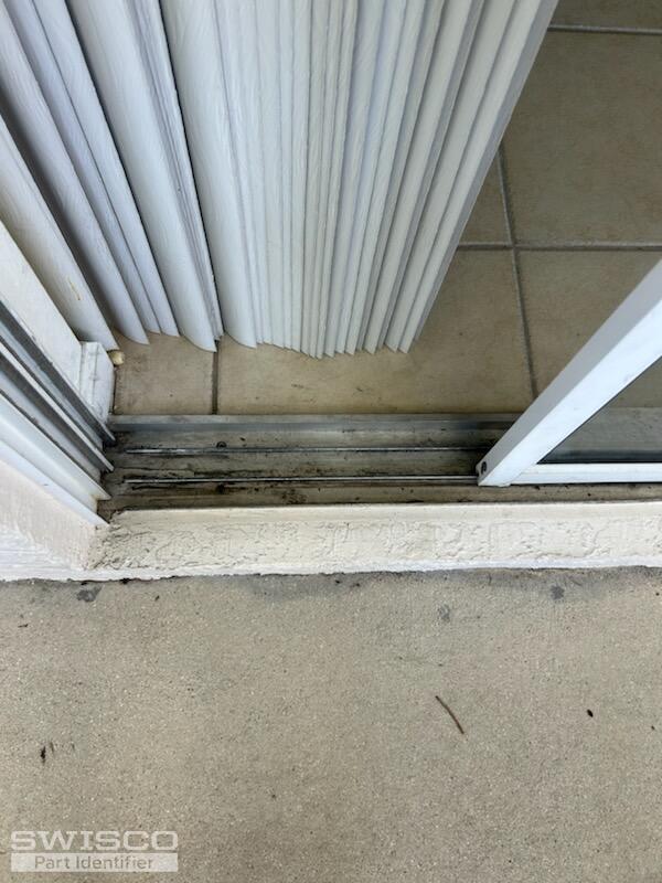 Sliding glass door track