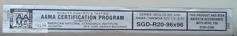 AAMA Certification Lable
