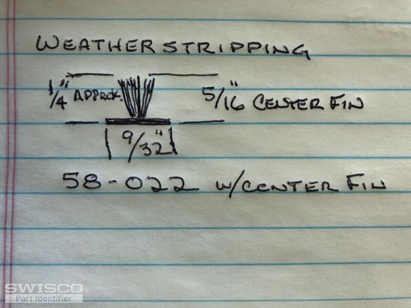 Weather Stripping Dimensions