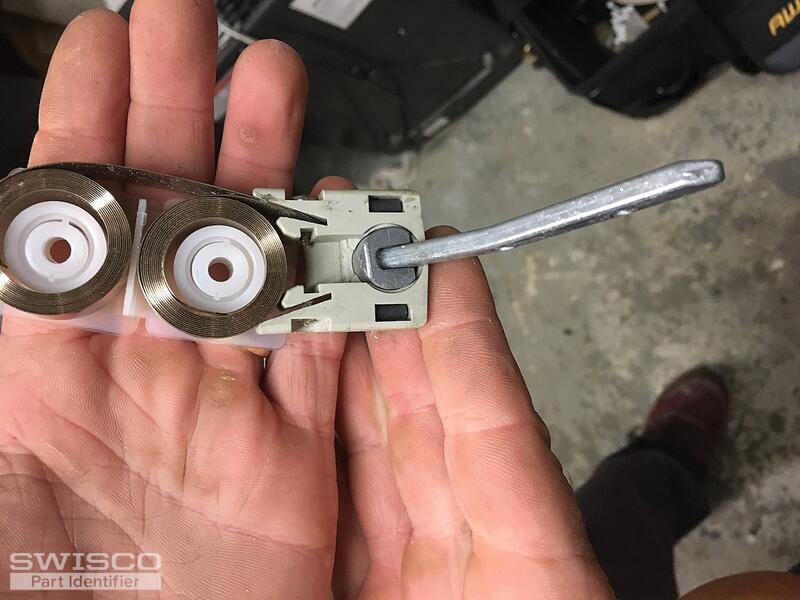 Window part - ballast, cam and tab put together