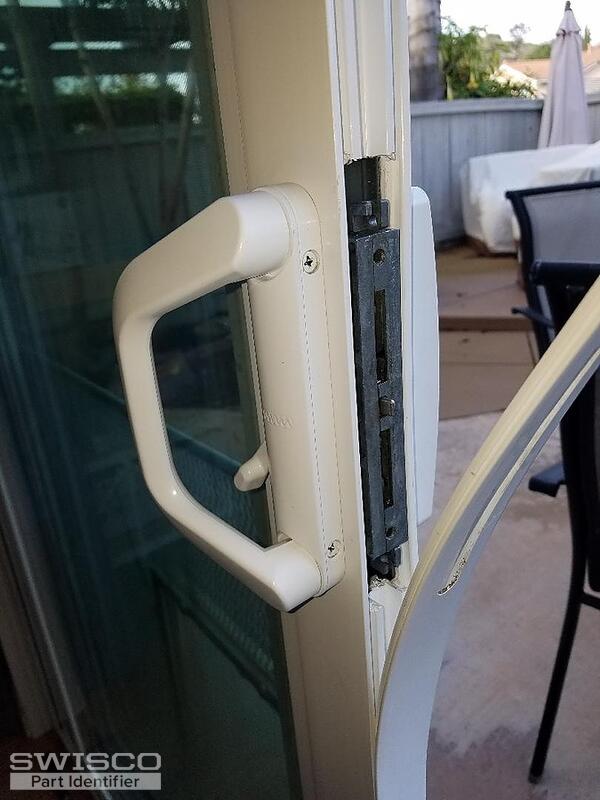 mortise lock with door trim pulled away