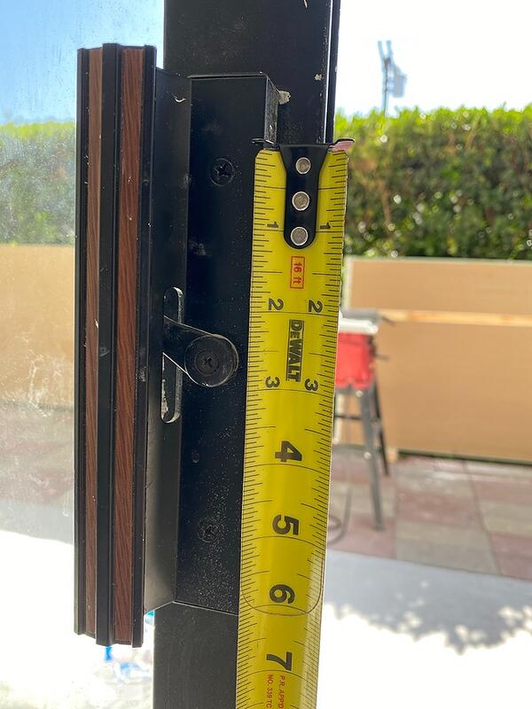 Glass Patio Door Handle Dimensions