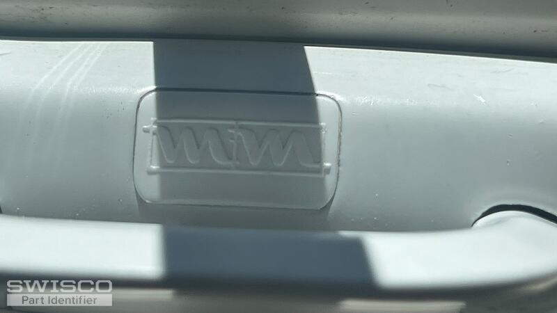 MW logo on sash locking mechanism