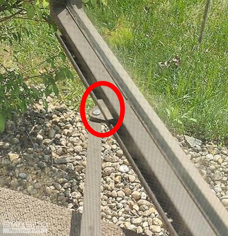 Broken plastic connector that sits in track