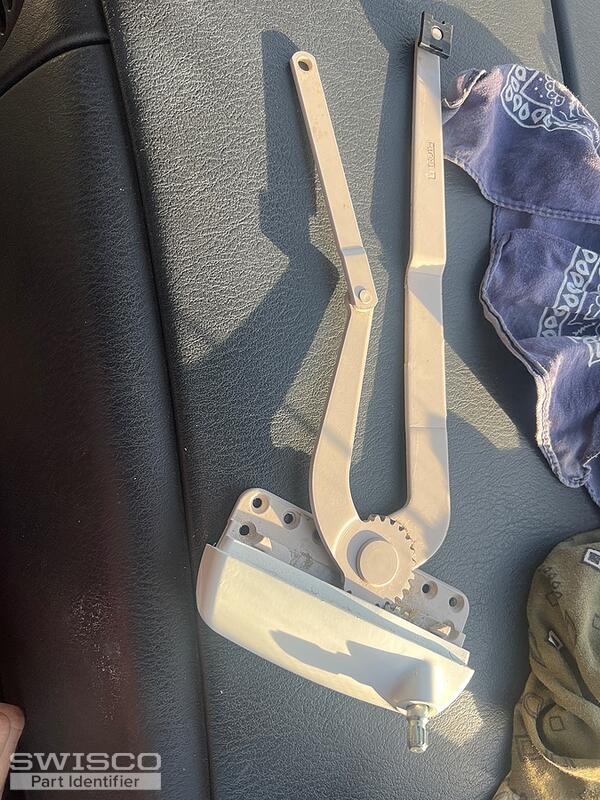 Dual arm crank window