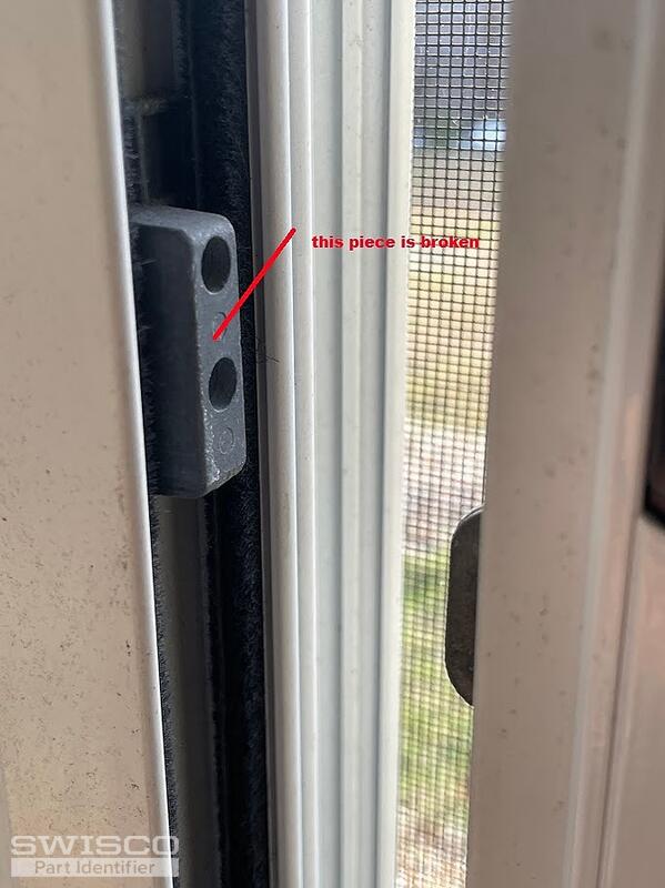 broken latching related piece in sliding window fr
