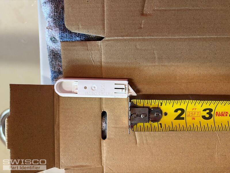 Catch measurement of unbroken (left) tilt latch