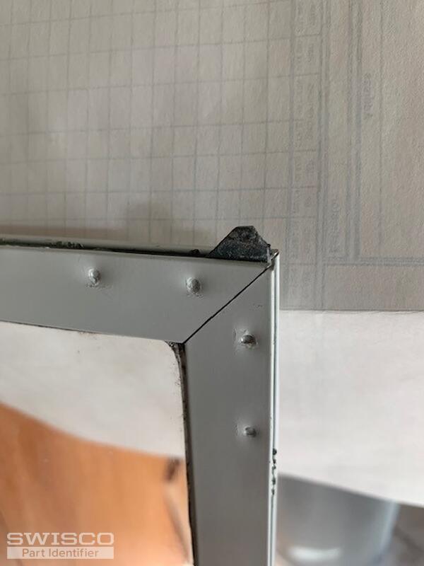 Storm door window pane sash - broken one