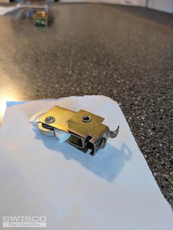 sliding closet door roller assembly