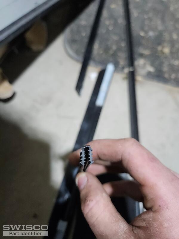 Trailer screen door weatherstripping