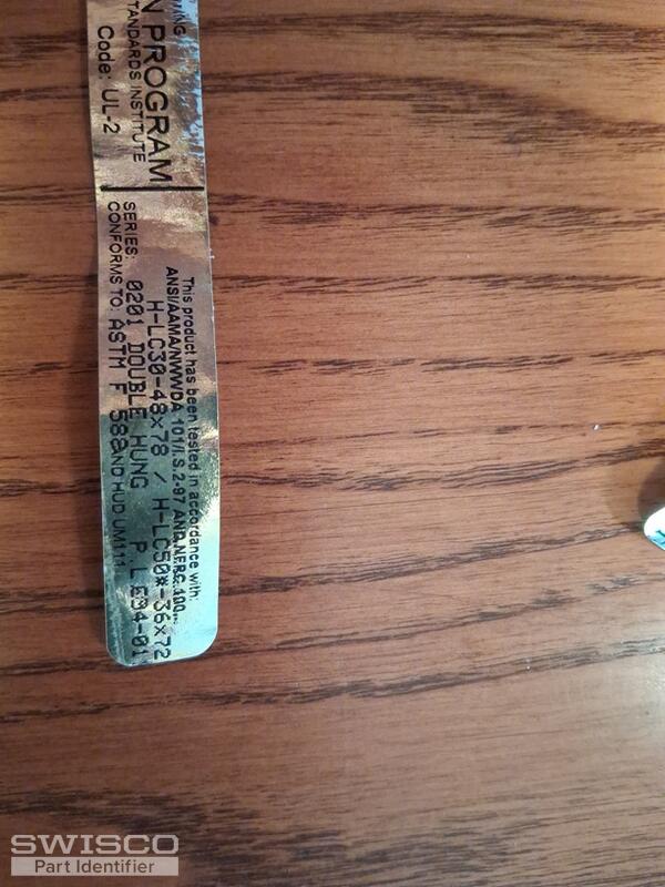 ID sticker from upper frame