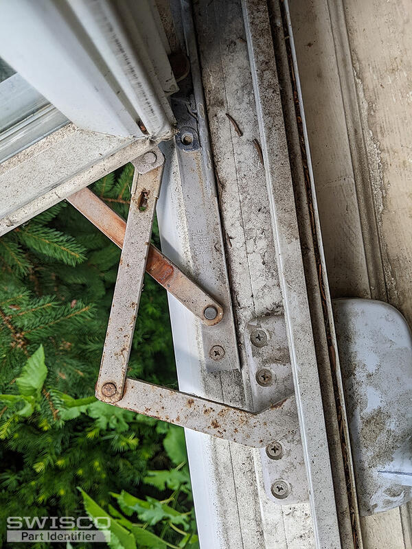 casement window operator close up