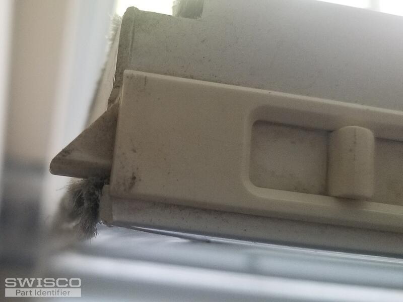 Kitchen vinyl window tilt latch side view left sid