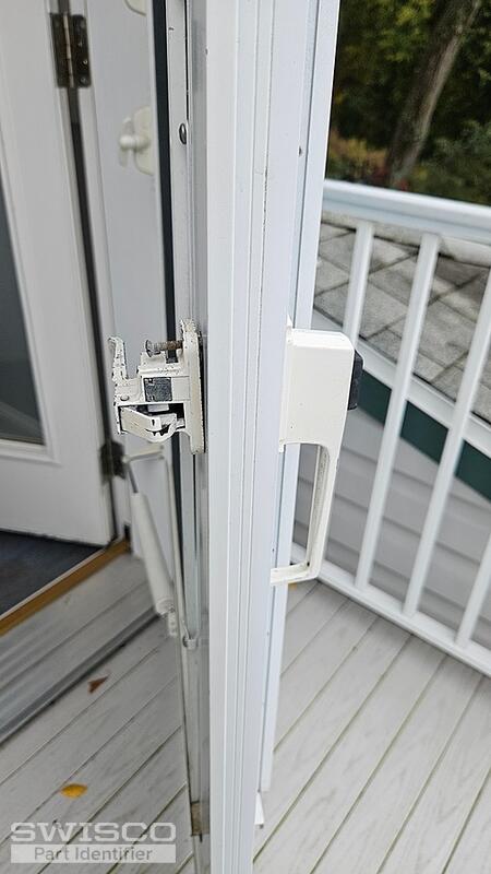 Storm Door Handle Installed