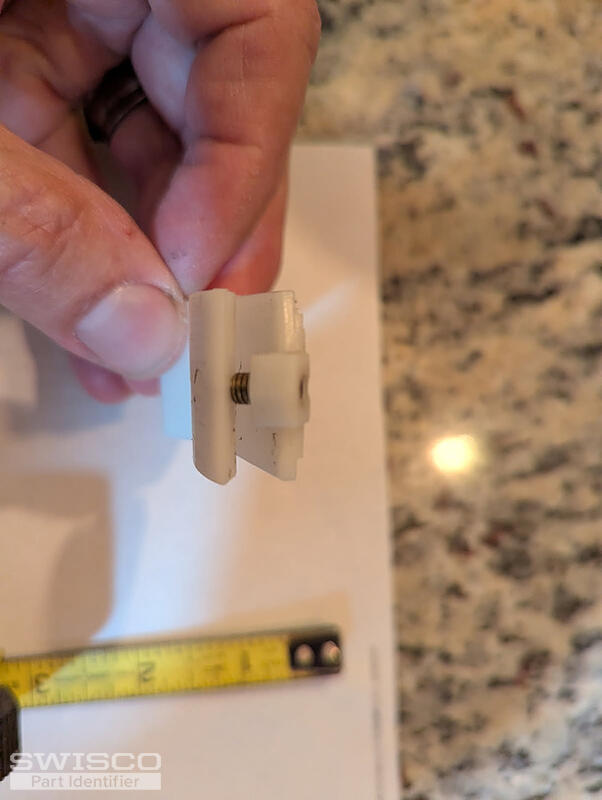 Slide end view with set screw