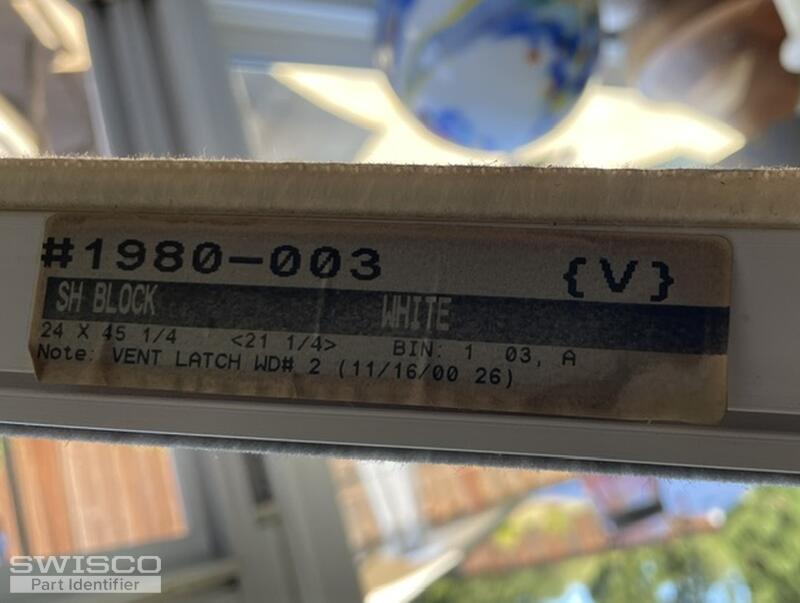 Vytec label on window