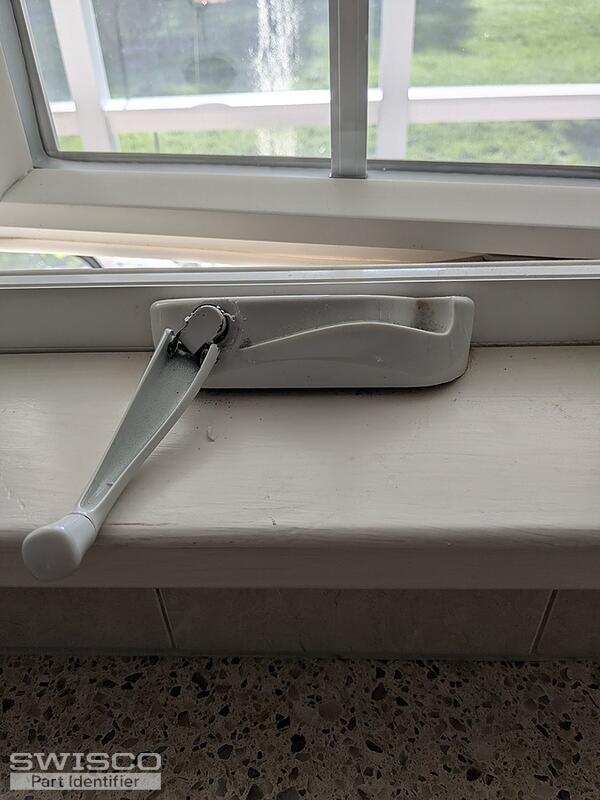 Rt hand casement window with cracked handle