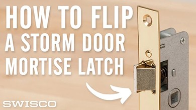 How to flip a storm door mortise latch.