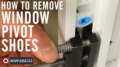 How to remove window pivot shoes