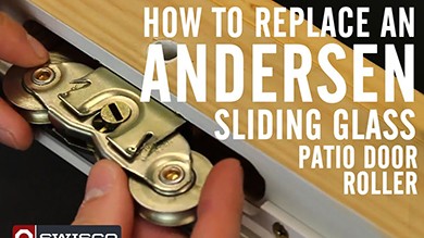 How to replace an Andersen roller in a sliding glass patio door