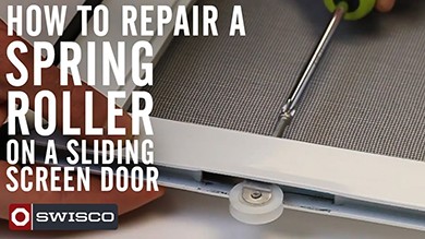 How to repair a spring roller on a sliding screen door